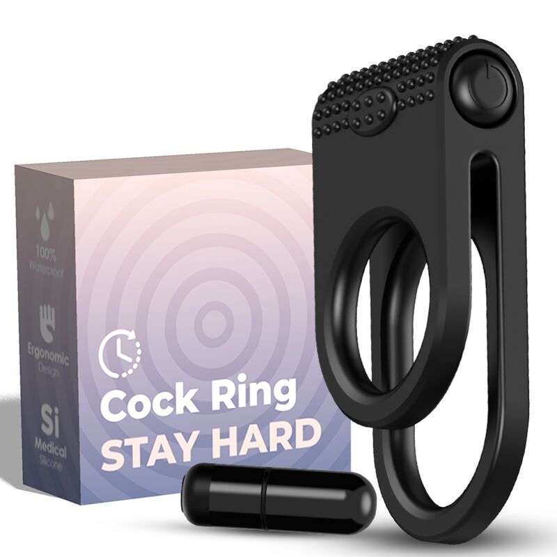 ARMONY – TWINS DOUBLE VIBRATOR RING FOR COUPLES BLACK
