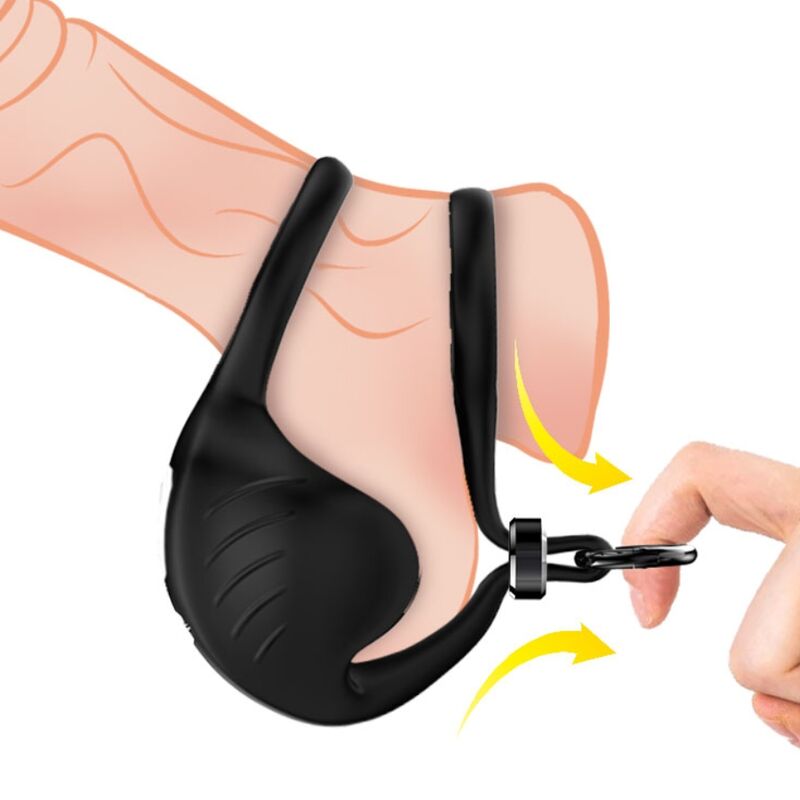 ARMONY – ANNEAU VIBRATEUR MANTA SCROTUM TÉLÉCOMMANDE NOIR