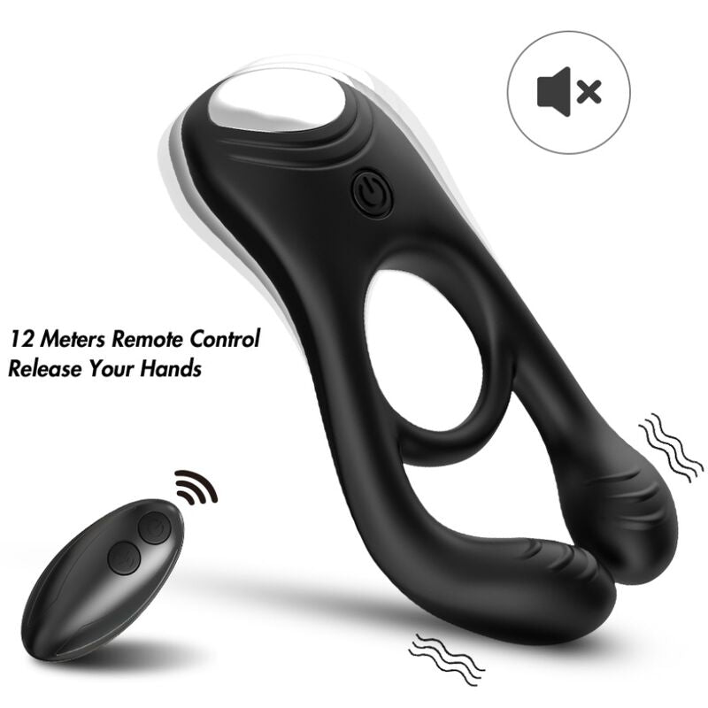 ARMONY – VEYRON DOPPIO ANELLO VIBRATORE GIOCATTOLO PER COPPIA TELECOMANDO NERO