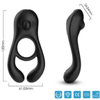 ARMONY – ANELLO VIBRATORE DOPPIO VEYRON GIOCATTOLO PER COPPIA NERO