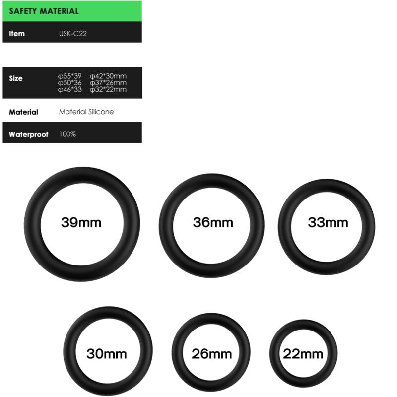 ARMONY – RINGS SILICONE BLACK