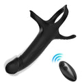 ARMONY – Dildo mit Ring und Vibrator, Fernbedienung, Schwarz