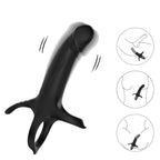 ARMONY – Dildo mit Ring und Vibrator, Fernbedienung, Schwarz