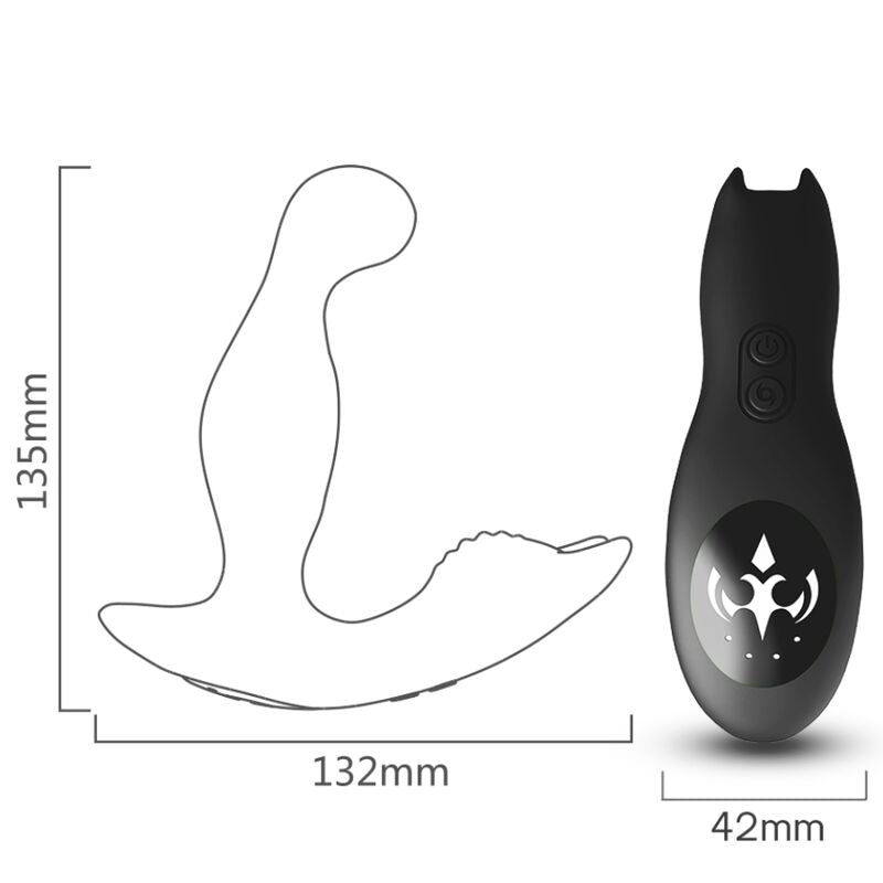 ARMONY – BAT KING VIBRATORE ROTATORE ANALE DELLA PROSTATA TELECOMANDO NERO