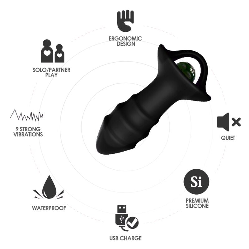 ARMONY – KYLIN FINGER VIBRATOR & ANAL PLUG REMOTE CONTROL BLACK