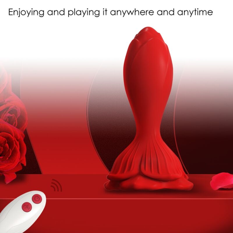 ARMONY Rosa – Kleiner Vibrator mit Analplug, rot
