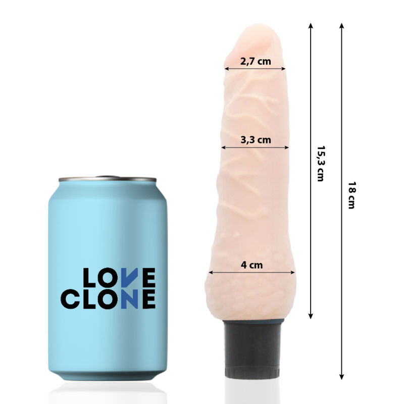 LOVECLONE Sven – Selbstschmierender Vibrator, 18,5 x 3,3 cm