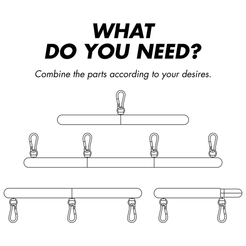 FETISH SUBMISSIVE BONDAGE – ADJUSTABLE SEPARATOR BAR 4 PIECES