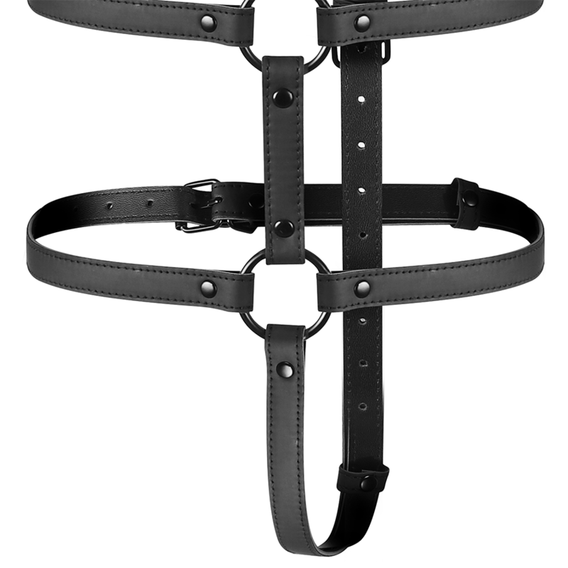 FETISH SUBMISSIVE BONDAGE – ADJUSTABLE HARNESS TORSO AND ARMS