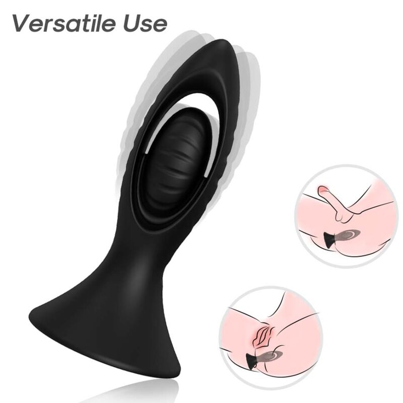 ARMONY – Vibrator mit Analplug aus Silikon, schwarz
