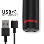 ONINDER – BERLIN VIBRATORE BULLET NERO 9 MODALITÀ 8,5 X 2 CM – APP GRATUITA