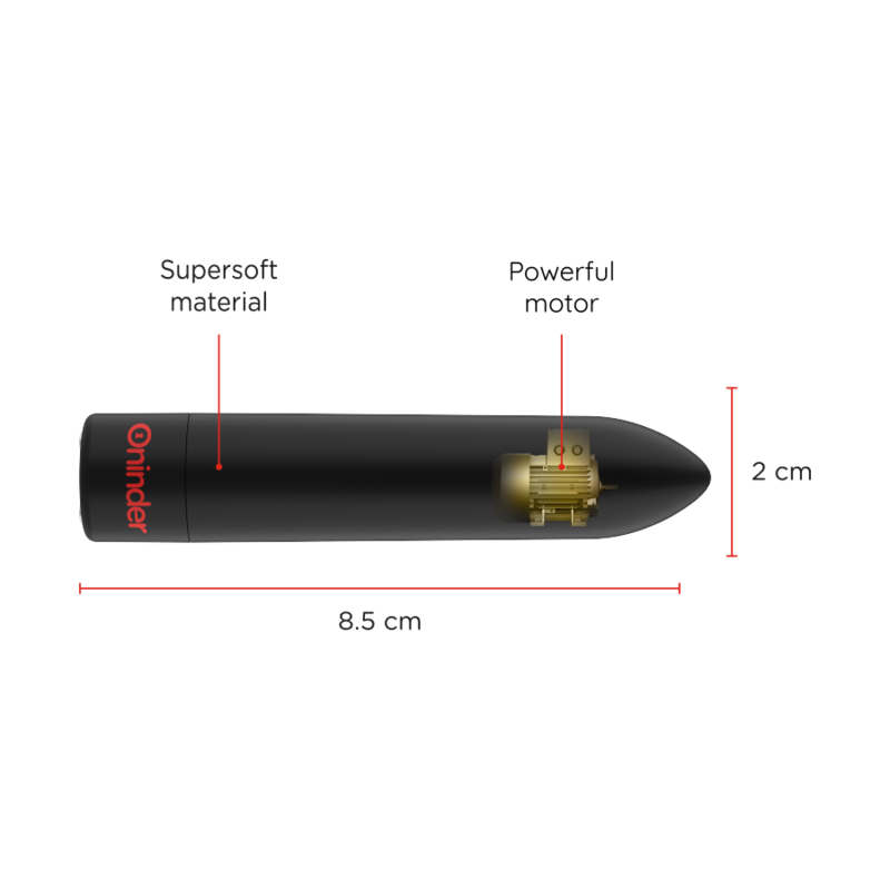 ONINDER – BERLIN VIBRATORE BULLET NERO 9 MODALITÀ 8,5 X 2 CM – APP GRATUITA