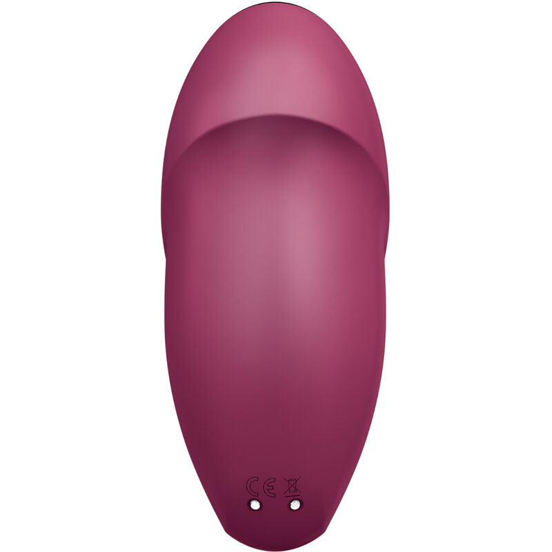 SATISFYER – TAP & CLIMAX 1 VIBRATEUR LAY-ON ROUGE