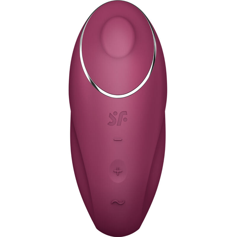 SATISFYER – TAP & CLIMAX 1 VIBRATEUR LAY-ON ROUGE