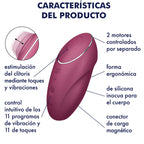 SATISFYER Tap & Climax 1 – Auflegevibrator mit Klopffunktion, rot