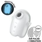 SATISFYER Glowing Ghost – Air-Pulse-Vibrator mit Leuchteffekt, weiss