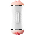 ARMONY – Masturbatore doppio vibrante con aperture vaginale e orale, bianco