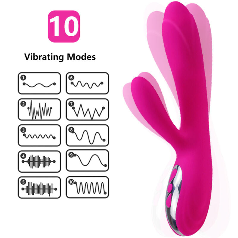 ARMONY – Flexibler Vibrator und Stimulator mit Wärmeeffekt, Fuchsia