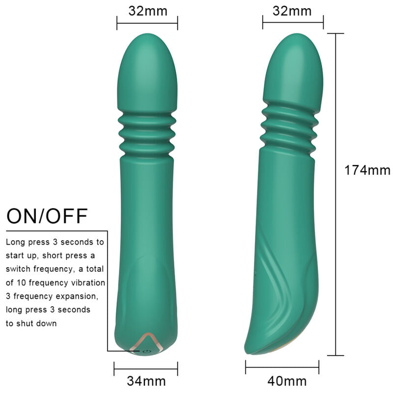 ARMONY – G-spot vibrator with thrusting action, green