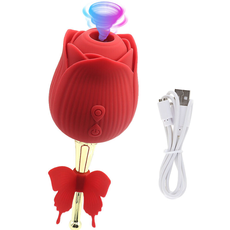 ARMONY – Stimolatore aspirante fiore e farfalla, rosso