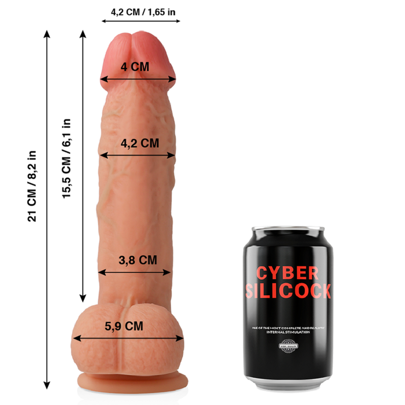 CYBER SILICOCK – SILICONE LIQUIDO MORBIDO ULTRA REALISTICO CM -O- CM