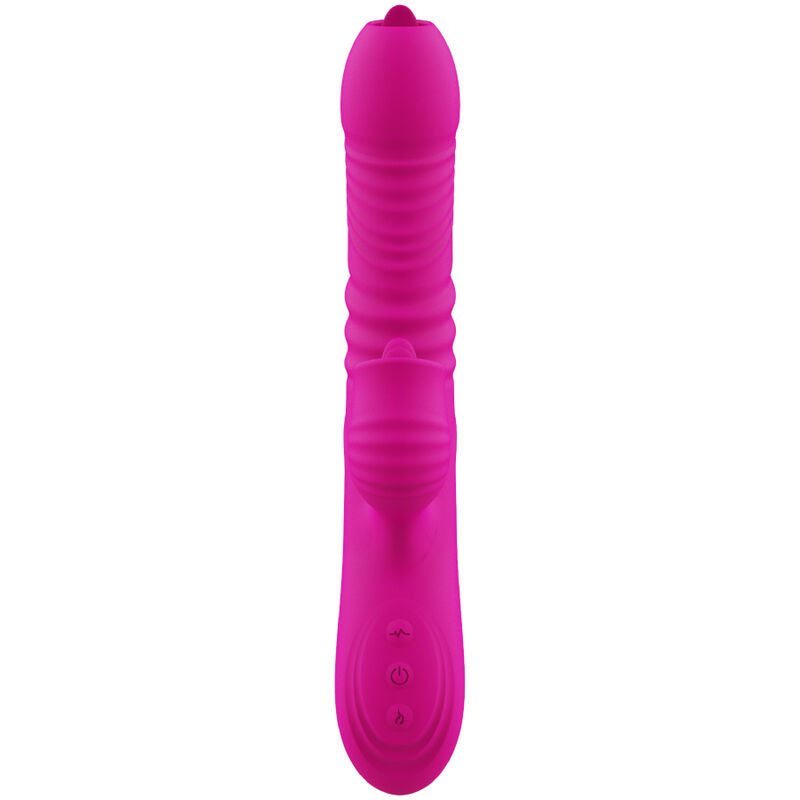 ARMONY Fanny – Multifunktions-Doppelzungenvibrator mit Wärmeeffekt, Fuchsia