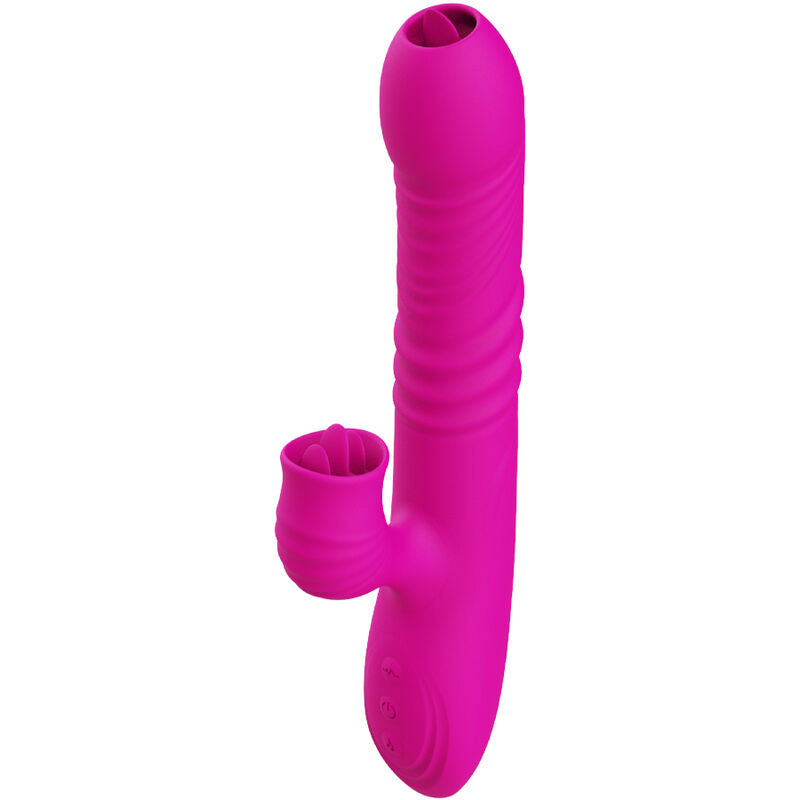 ARMONY Fanny – Multifunktions-Doppelzungenvibrator mit Wärmeeffekt, Fuchsia