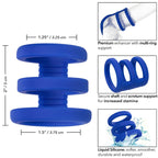 CALEXOTICS Admiral – Triple penis cage, blue