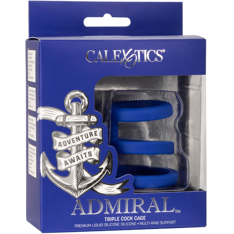 CALEXOTICS Admiral – Triple penis cage, blue