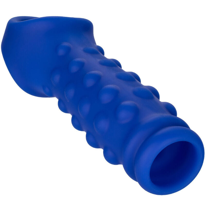 CALEXOTICS – ADMIRAL COPERTURA PER PENE CON PERLINE IN SILICONE LIQUIDO BLU