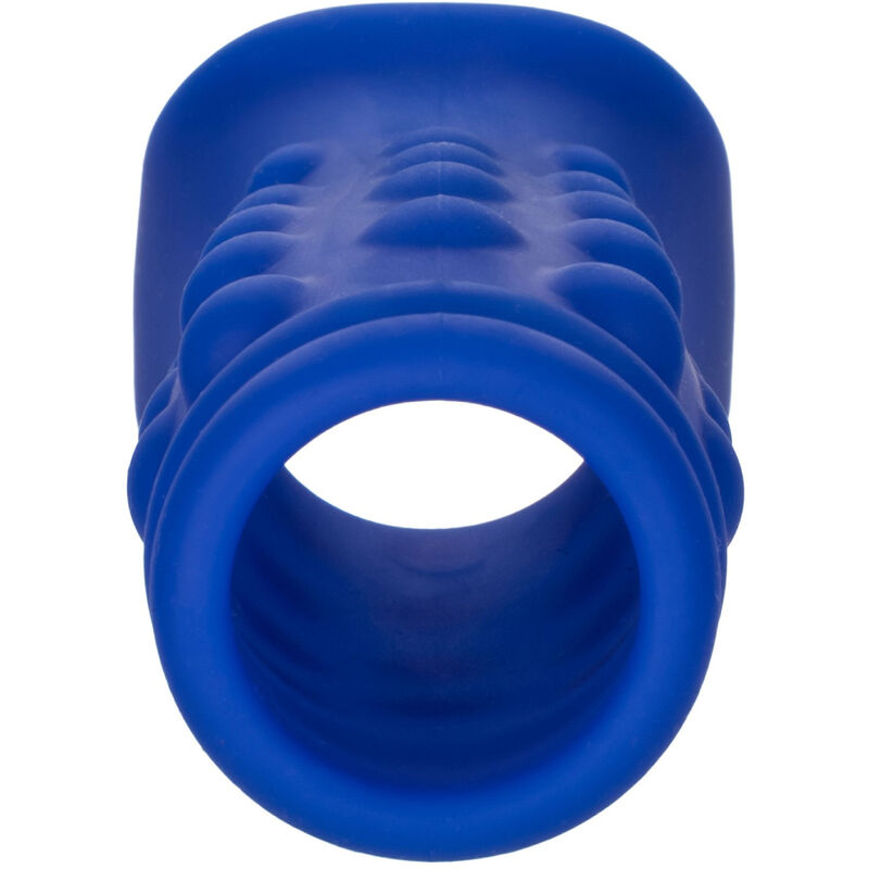 CALEXOTICS – ADMIRAL COPERTURA PER PENE CON PERLINE IN SILICONE LIQUIDO BLU