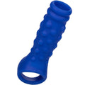 CALEXOTICS – ADMIRAL COPERTURA PER PENE CON PERLINE IN SILICONE LIQUIDO BLU