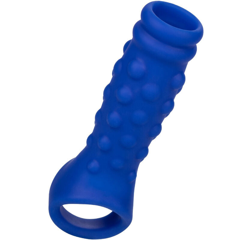 CALEXOTICS – ADMIRAL COPERTURA PER PENE CON PERLINE IN SILICONE LIQUIDO BLU