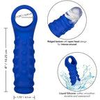 CALEXOTICS – ADMIRAL COPERTURA PER PENE CON PERLINE IN SILICONE LIQUIDO BLU