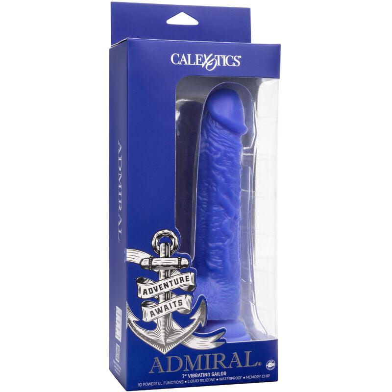 CALEXOTICS – ADMIRAL SAILOR REALISTIC DILDO VIBRATOR BLUE