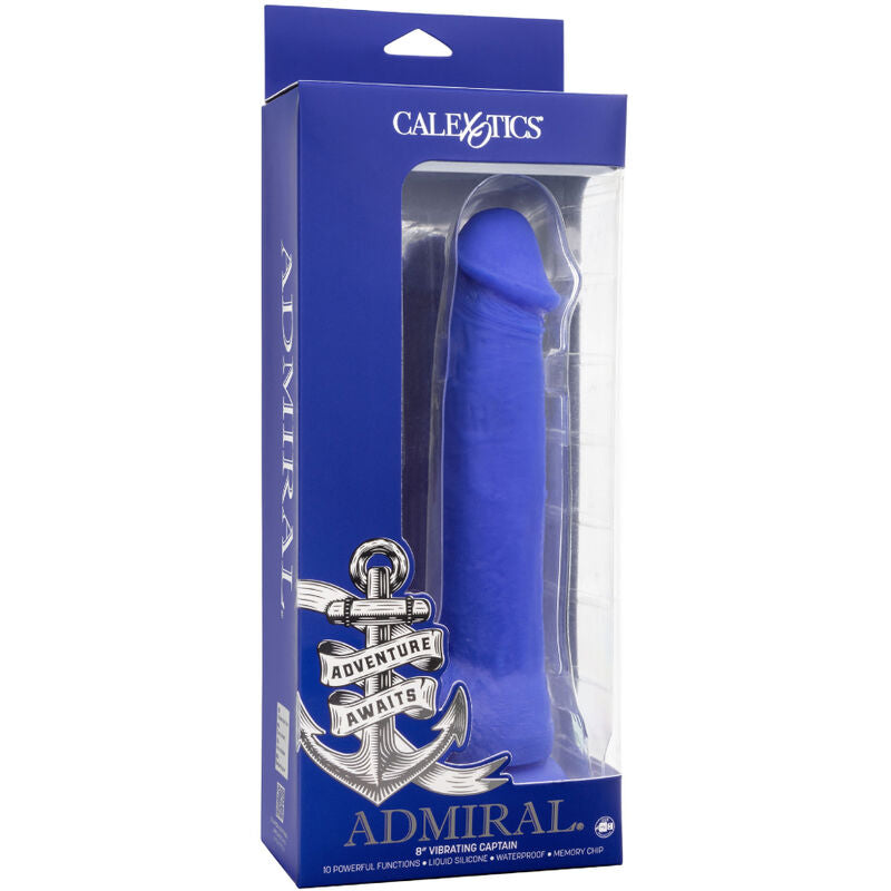 CALEXOTICS Admiral Captain – Realistischer Dildo-Vibrator, blau