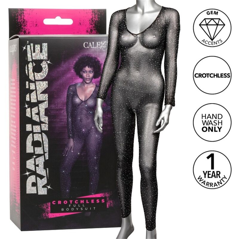 CALEXOTICS Radiance – Tuta integrale aperta al cavallo con strass
