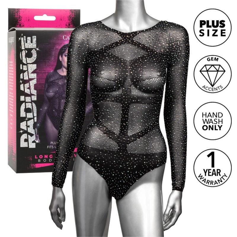 CALEXOTICS Radiance – Langarm-Body mit Strass