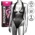 CALEXOTICS Radiance – Deep V-neck rhinestone bodysuit