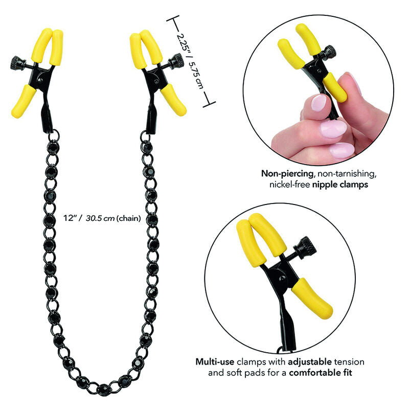 CALEXOTICS Boundless – Nippelklemmen mit Kette
