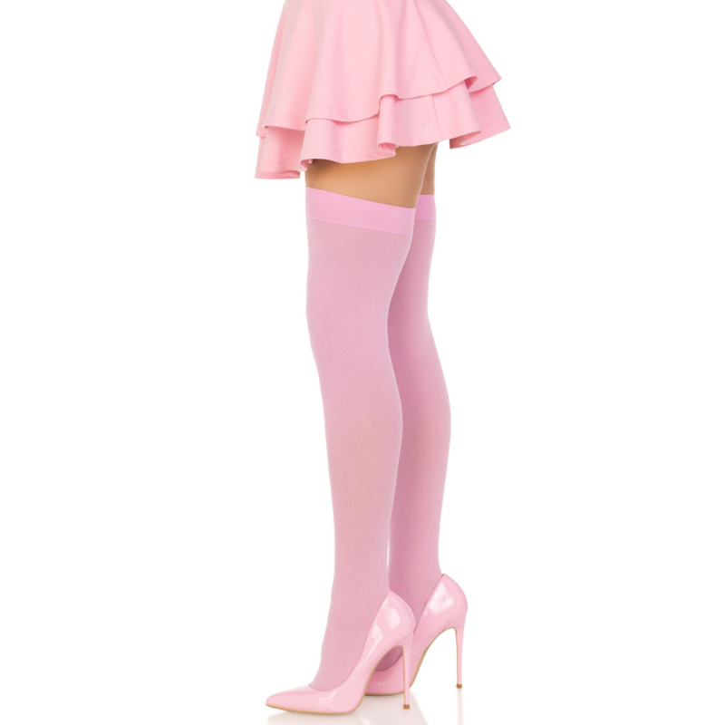 LEG AVENUE – Calze di nylon alla coscia, rosa