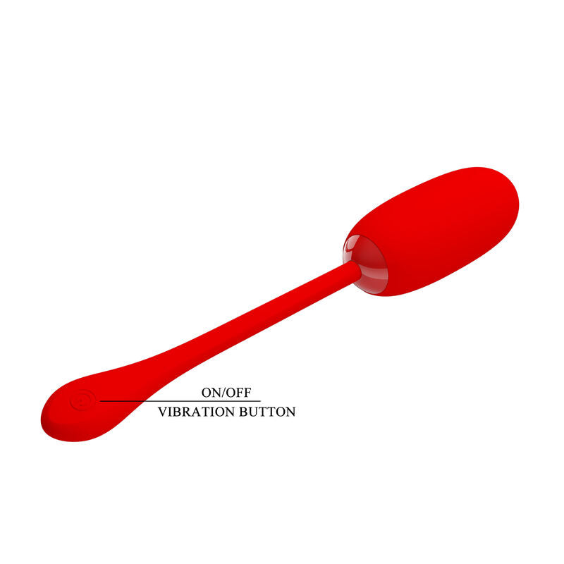 PRETTY LOVE – JULIUS WATERPROOF-RECHARGEABLE VIBRATING EGG RED