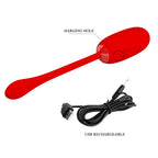 PRETTY LOVE – JULIUS WATERPROOF-RECHARGEABLE VIBRATING EGG RED