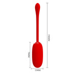 PRETTY LOVE – JULIUS WATERPROOF-RECHARGEABLE VIBRATING EGG RED