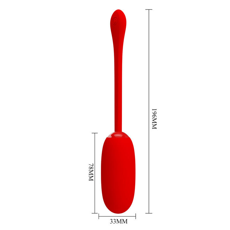 PRETTY LOVE – JULIUS WATERPROOF-RECHARGEABLE VIBRATING EGG RED