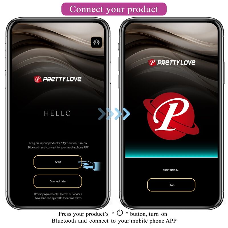 PRETTY LOVE Billy – Paarvibrator mit App-Fernbedienung, lila