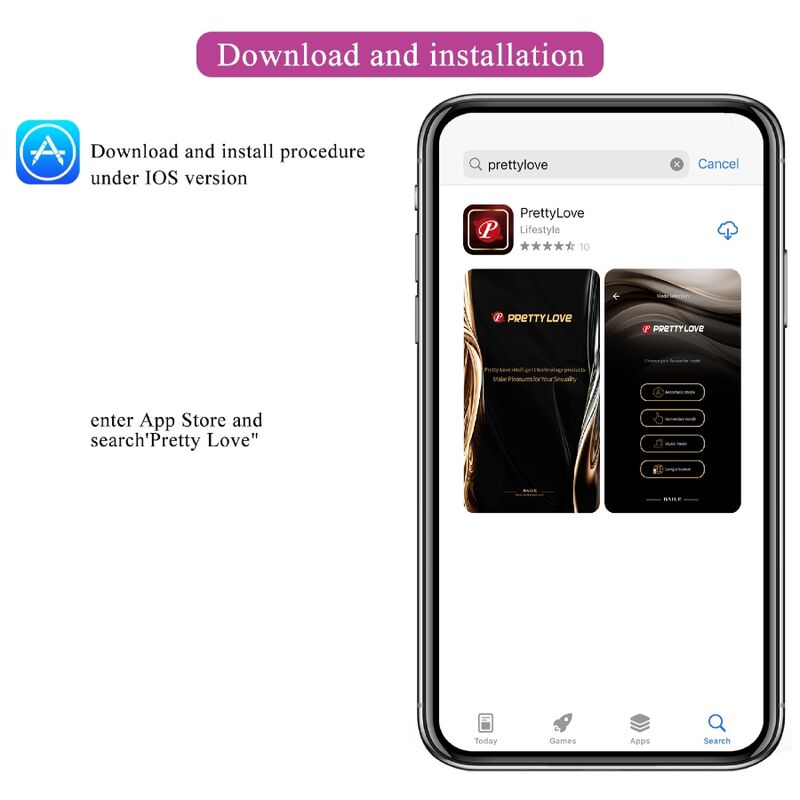 PRETTY LOVE Billy – Paarvibrator mit App-Fernbedienung, lila