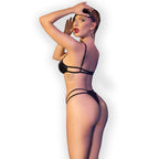 CHILIROSE – CR 4700 SET BODYSUIT BLACK S/M