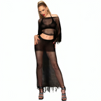 CHILIROSE CR 4666 – Top & Rock-Set, Grün/Schwarz