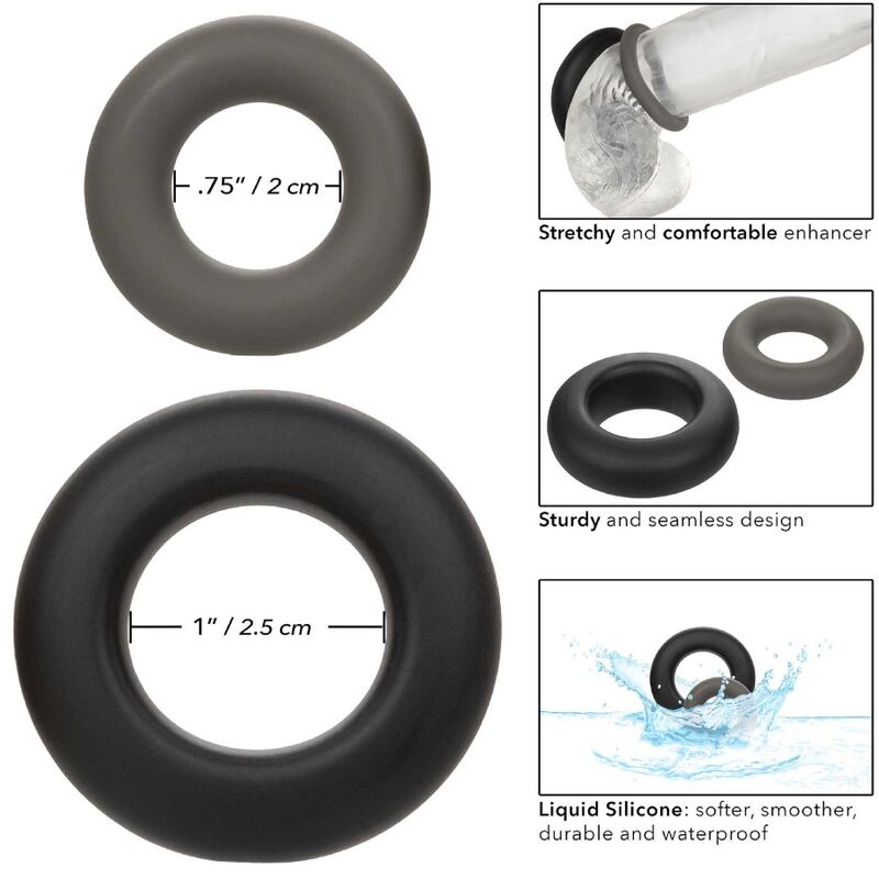 CALEXOTICS – ALPHA SET DI 2 ANELLI PROLONG GRIGIO
